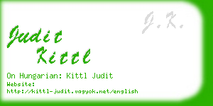 judit kittl business card